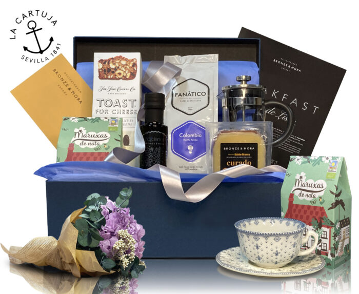 Bodegón pack taza regalo Flor de Lis Breakfast Bronze & Mora