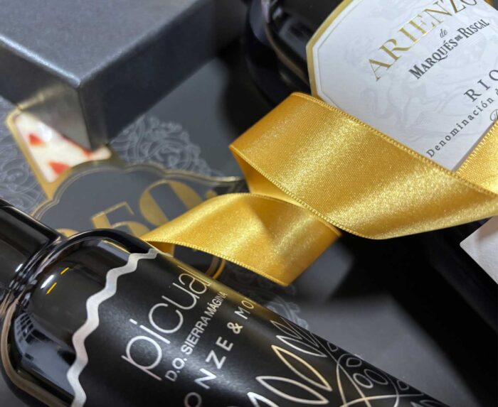 detalle paleta iberica vino tinto Arienzo aceite de oliva